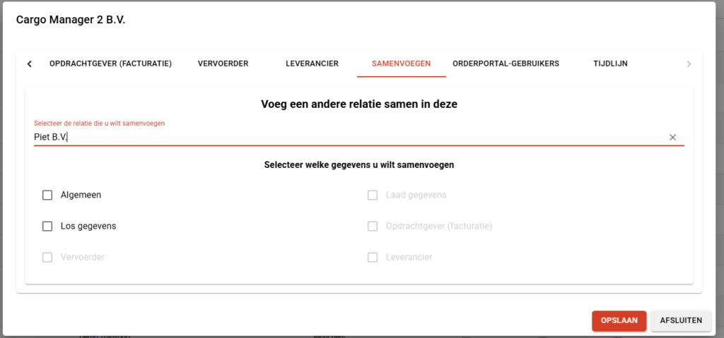 TMS samenvoegen